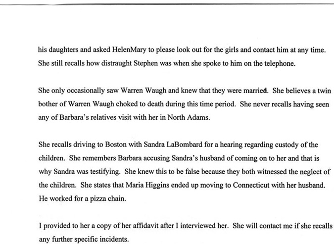 Report 2 - Interview with Hellenmary Francis (Wilk) 05/04/98 Page 2 of 2
